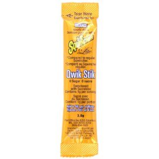 Sqwincher 060100 OR 0.11 oz Lite Qwik Stik Powder Concentrate Electrolyte Replacement Beverage Mix, Orange Flavor (10 Bags of 50)