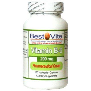 Vitamin B 6 200mg (120 Vegetarian Capsules) Health & Personal Care