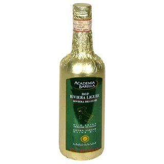 Academia Barilla Riviera Ligure D.O.P. Riviera Dei Fiori (Liguria) Extra Virgin Olive Oil, 25.4  Ounce Bottle  Pine Nut Oil  Grocery & Gourmet Food