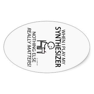 Synthesizer Nothing Else Matters Oval Stickers