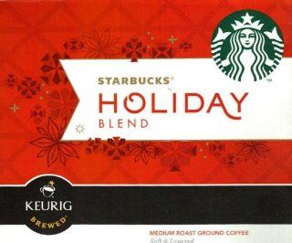 Starbucks Holiday Blend Keurig K Cups (Pack of 1   16 Count)  Coffee K Cups  Grocery & Gourmet Food