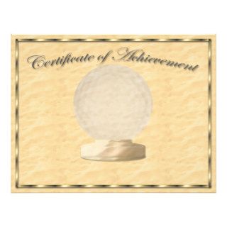 Golf Certificate of Achievement Flyers