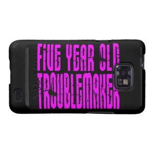Girls Funny Birthdays  Five Year Old Troublemaker Samsung Galaxy S2 Cover