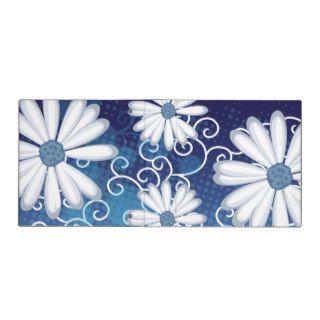 Blue Floral Dotted Tribal Daisy Tattoo Pattern 3 Ring Binder