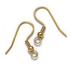 Beadaholique Gold Plated Hypo allergenic Earring Hooks (Pack of 100) Beadaholique Jewelry Findings