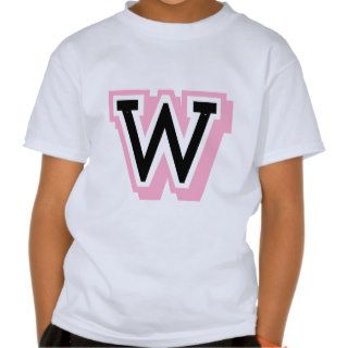 black pink letter W Shirts