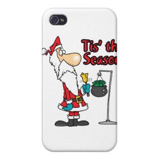 tis the season to be giving donation santa toon iPhone 4/4S cases