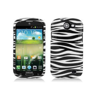 Black White Zebra Stripe Hard Cover Case for Samsung Galaxy Express SGH I437 Cell Phones & Accessories