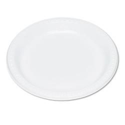 Tablemate 9 inch White Plastic Plates (Case of 125) Cutlery & Dinnerware