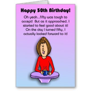 Funny Birthday Card  Celebrating 50th Birthday