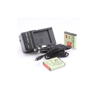 2Pcs Battery+Charger for Sony CyberShot DSC W120 DSC W130 DSC W150 DSC W170 DSC W210 DSC W220  Digital Camera Battery Chargers  Camera & Photo