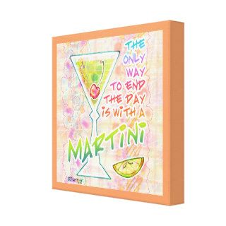 DAYS END MARTINI Gallery Wrapped Canvas