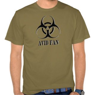Avid Fan shirt with biohazard symbol.