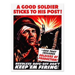 Good Soldier   Vintage WW2 Production Poster Personalized Invite