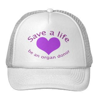 Purple heart save a life organ donation hat, cap