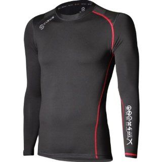 Virus SiO5X Stay Warm Compression Form Crew Neck Men's Long Sleeve Sportswear Shirt   Black / Small Automotive