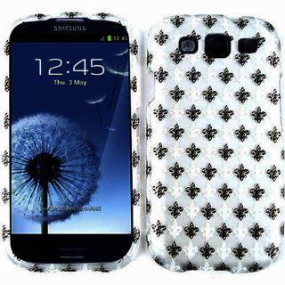 Cell Armor I747 SNAP TE439 S Snap On Case for Samsung Galaxy SIII   Retail Packaging   Transparent Design, Black and White Saints Logo On Gray Cell Phones & Accessories