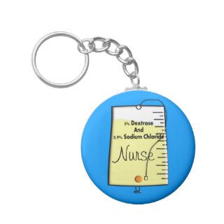 Registered Nurse IV Bag Design Keychains