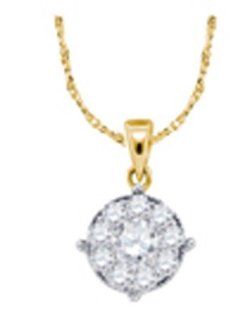 0.26CTW DIAMOND SEVILLE PENDANT CHARM 14K Yellow gold Jewelry