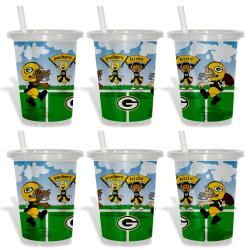 Green Bay Packers Sip and Go Cups (Pack of 6) Travel Mugs