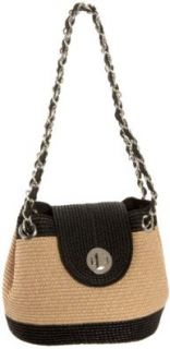 Magid Women's Paper Straw Two Tone P439 Small Shoulder Bag,Black/Natural,One Size Shoes