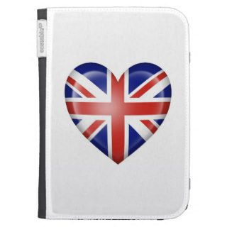 British Heart Flag on White Kindle 3 Case