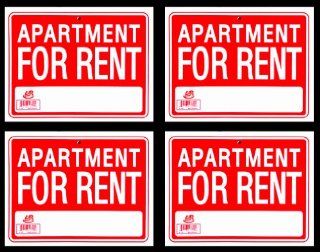 4 Signs APARTMENT FOR RENT Sign Flexible Heavy Thick Plastic (9 inch X 12 inch)  Business And Store Signs 