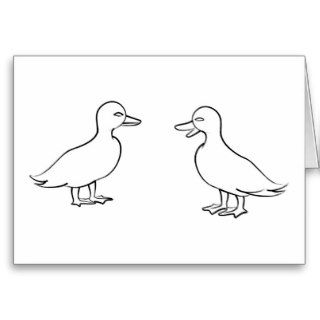 Ducks Outline Greeting Cards