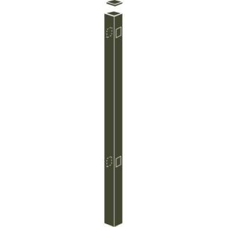 Allure Aluminum 70 in. Aluminum Bronze Fence Line Post (1 Pack) Use With 48 in. Fence 48LP2EBZ1