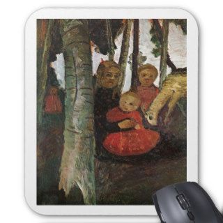 Paula Modersohn Becker 3 Kids Goat Birch Tree 1904 Mouse Pad