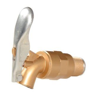 Vestil DFT AS SC Brass Plated Zinc Manual Drum Faucet with Lockable Handle Drum And Pail Faucets