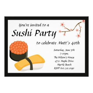 Sushi Party Invitation