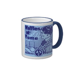 Blue "WAFFLES" Coffee Mug