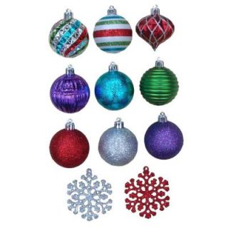 Martha Stewart Living Jingle Brights 2 in. Christmas Ornaments (101 Pack) TSS 31052D