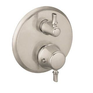 Hansgrohe 04220820 C Thermostatic Trim with Volume Control, Brushed Nickel   Faucet Trim Kits  