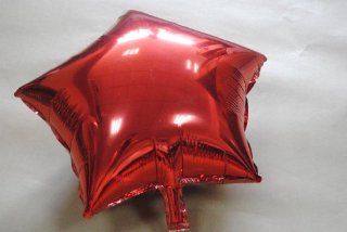 PT0067 18" Inch Mylar Foil Helium STAR SHAPED Balloons, Red Color Toys & Games