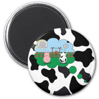 Hog Roast   Funny Animals Rudy Pig & Moody Cow Fridge Magnets