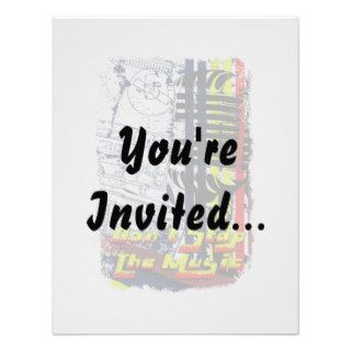 dont stop music affected invitations