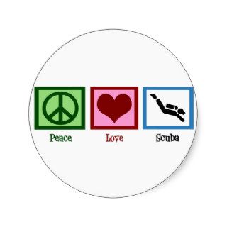 Peace Love Scuba Diving Sticker