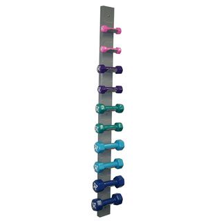 Cando Vinyl coated 10 piece Dumbbell Set with Rack Dycem Strength and Conditioning