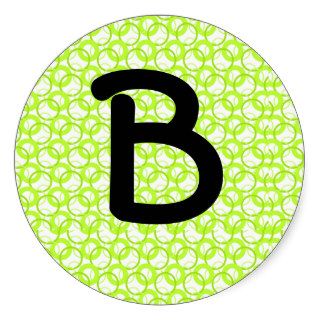 KRW Cool Lime Circle Letter B 3 Inch Sticker
