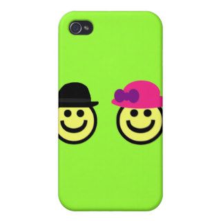 Mr. and Mrs.Smiley Face iPhone Cases iPhone 4 Cases