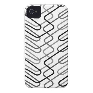 paper083 PAPER CLIPS GEOMETRIC SHAPES BLACK  WHITE iPhone 4 Cover