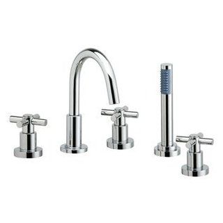 Phylrich D2134C1OEB OEB Old English Brass Bathroom Faucets Deckmount Tub Set With Hand Shower   Tub And Shower Faucets  