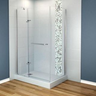 MAAX Reveal 29 7/8 in. x 48 in. x 71.5 Corner Shower Enclosure with Chrome Frame and Clear Glass 105941 900 084 100