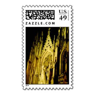 'St. Patrick's Cathedral at Night' Postage