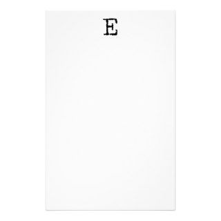 Letter E Stationery Design