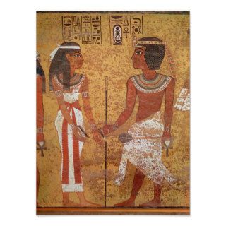 Tutankhamun  and his wife, Ankhesenamun Print