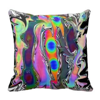 Modern Color Swirl Blur Pillow