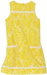 Lilly Pulitzer Girl's 7 16 Little Lilly Shift Printed Dress, Starburst Yellow, 8 Clothing